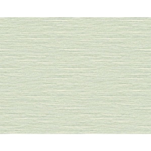 60.75 sq. ft. Tedlar Aloe Braided Faux Jute High Performance Vinyl Unpasted Wallpaper Roll