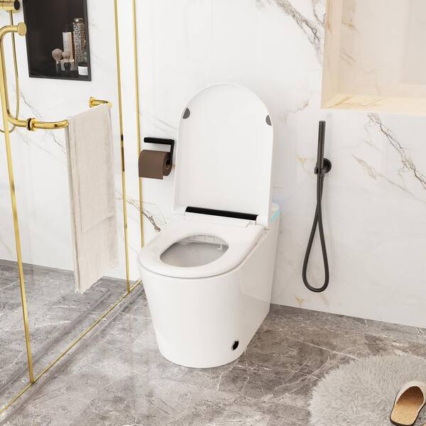 Toilet Bidet Horow Smart Toilet - Heated Seat, Auto Flush, Warm Bidet & Dryer (Elongated Bowl) Skibidi Toilet