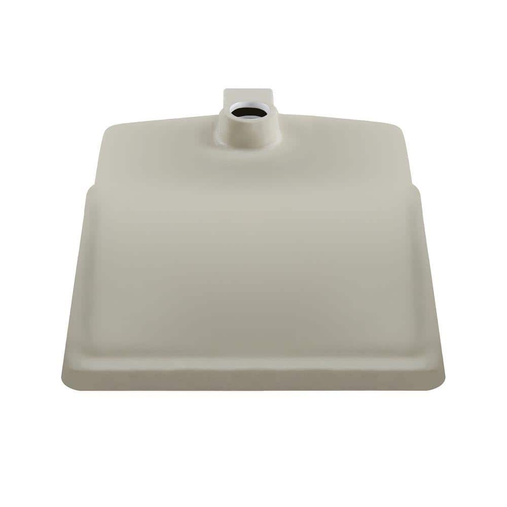 Elavo 17-inch White Ceramic Square Undermount Bathroom Sink