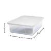 HOMZ 28 Qt. Snaplock Clear Plastic Storage Container Bin with Secure Lid  (2-Pack) 3228CLWHDC.02 - The Home Depot