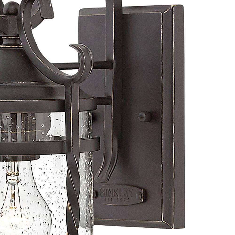 Olde Black Seedy Glass 1-Light Outdoor Wall Sconce