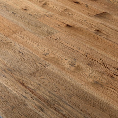 Take Home Sample - Wide Plank French Oak Grey Smoked Engineered Hardwood Flooring - 5 in. X7 in.