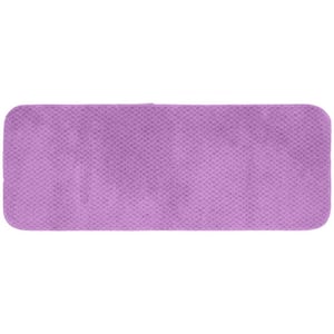 Cabernet Purple 22 in. x 60 in. Washable Bathroom Accent Rug