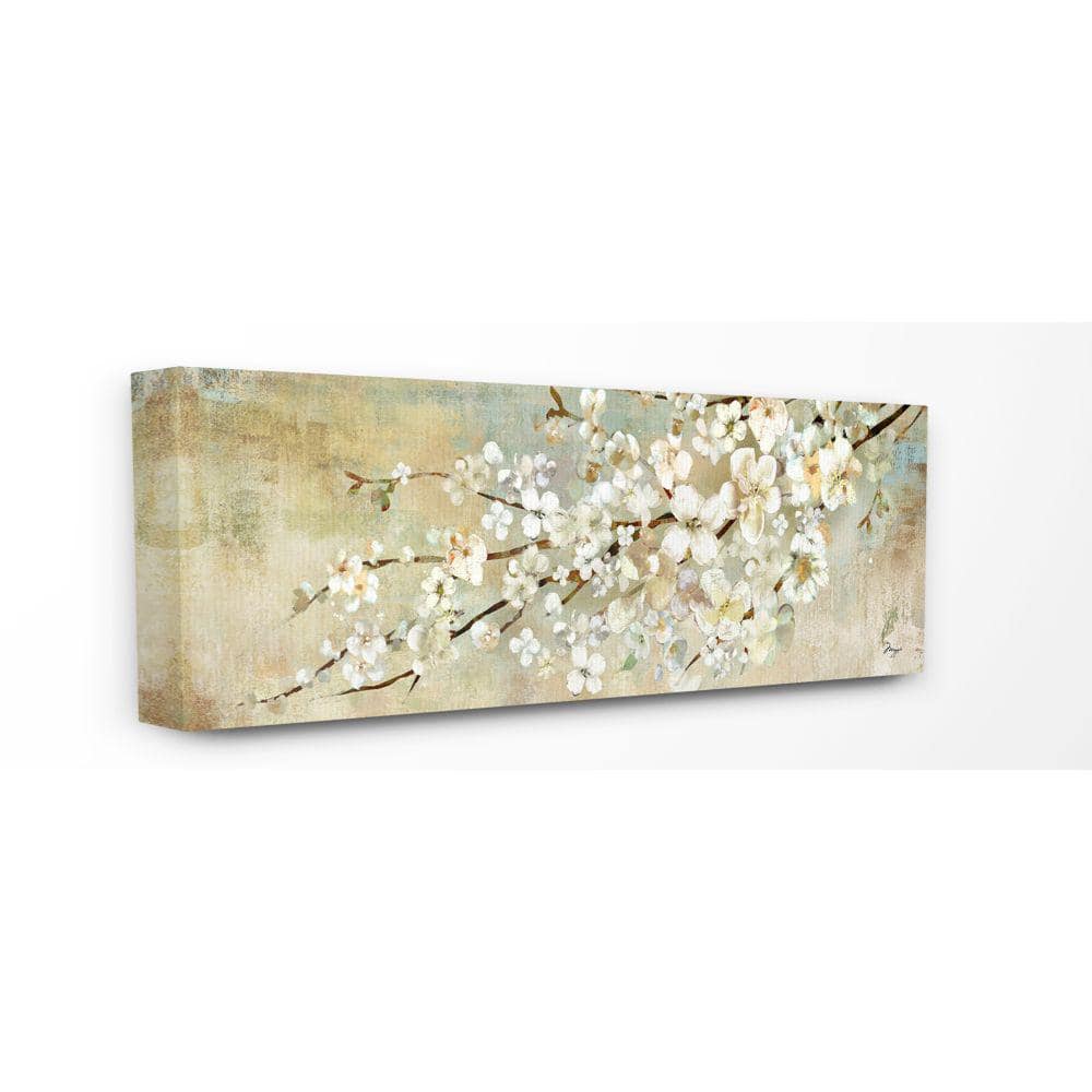 Blooming Flower Tree Branch Painting by Main Line Studio Canvas Home Wall Art 30 in. x 13 in. price history on PriceWatchPro