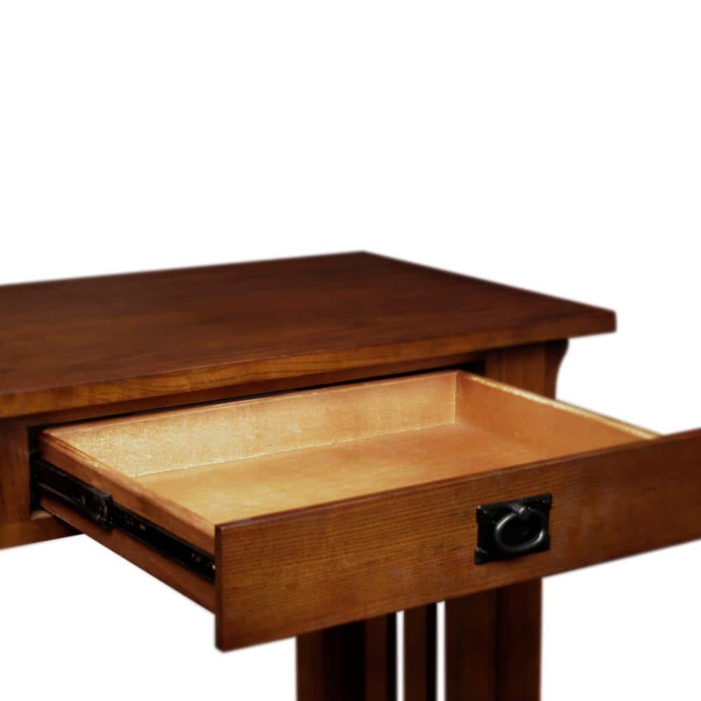 Mission Style Solid Oak Console Table with Storage Drawers