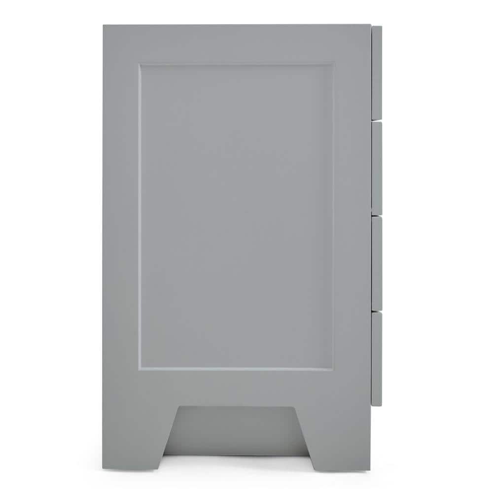 Taylor 54'' Gray Freestanding Single Bathroom Vanity Base with Brass Hardware