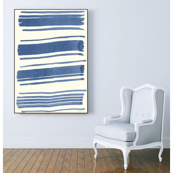 Unbranded 30 in. x 40 in. "Macrame Blue III" by Vanna Lam Framed Wall Art