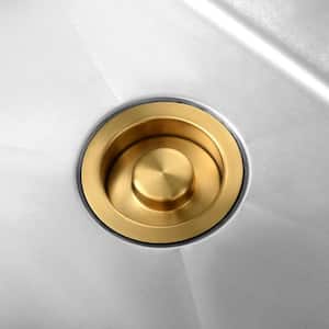 Kitchen Sink Garbage Disposal Flange and Stopper in Brushed Gold