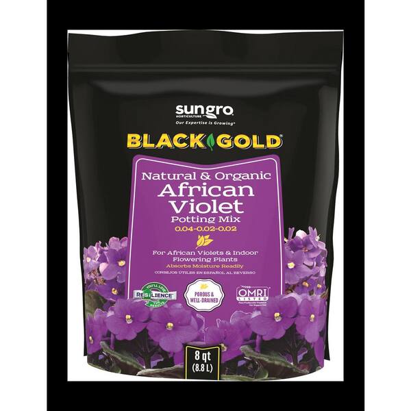 BLACK GOLD 8 qt. Natural and Organic African Violet Potting Mix 1410502