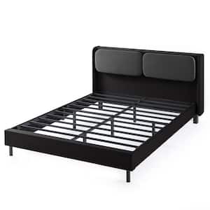 Avery Black King Platform Bed with Reclining Headboard and USB Ports