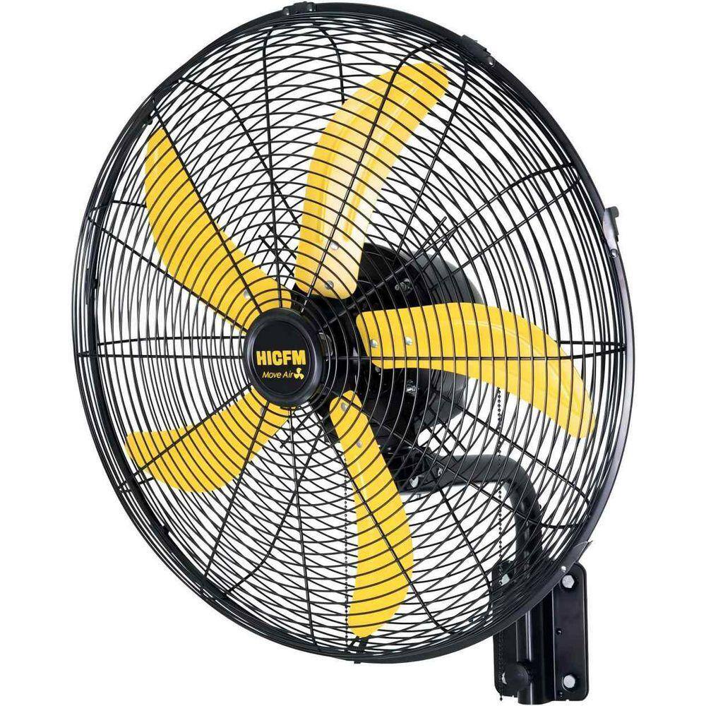 20 in. 3-Speed Oscillating Wall Fan, 4800 CFM High Velocity Industrial Mounted Wall Heavy-Duty Fans in Yellow price history on PriceWatchPro