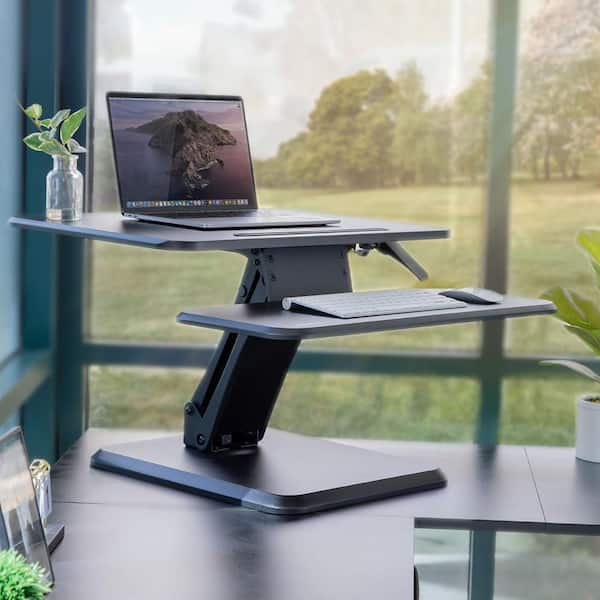 mount-it! 25 in. W Black Complete Standing Desk Converter Adjust