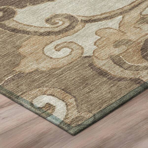 Chantille Machine Washable Indoor/Outdoor Abstract ACN3034 Mocha 5 ft. x 7 ft. 6 in. Area Rug