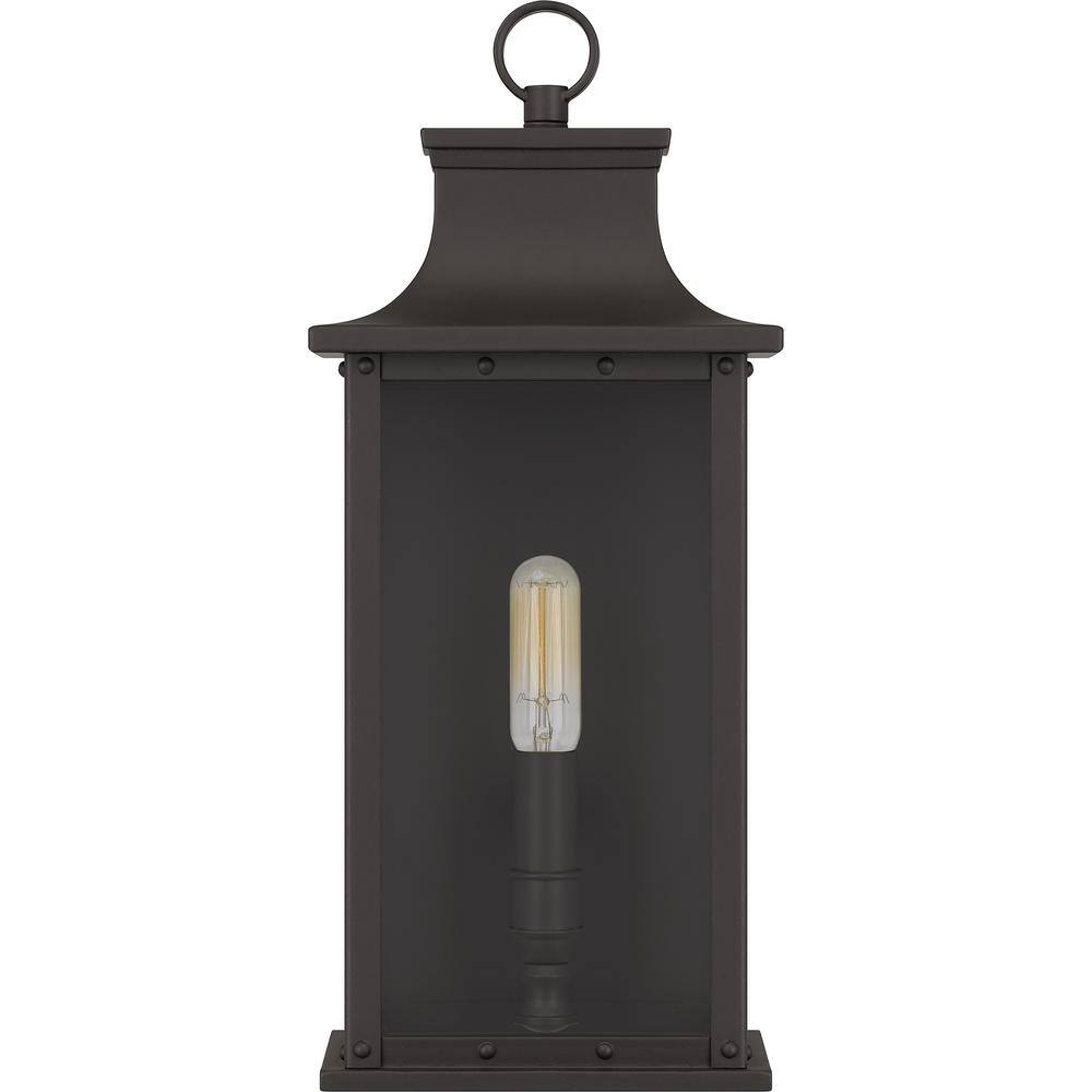 Abernathy 15.5" Bronze Outdoor Wall Lantern with Clear Glass