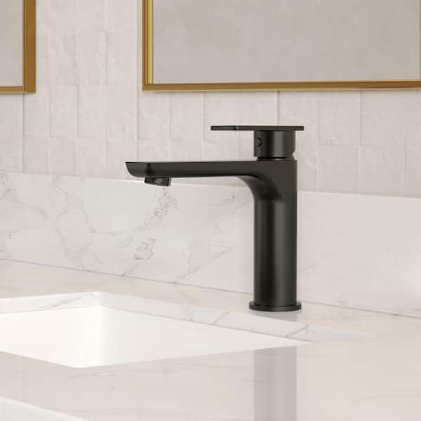 3 in. Low Arc Spout Height Single Handle Single Hole Vessel Sink Faucet in Matte Black Drain Not Included (2-Pack)