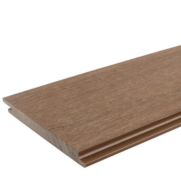 All Weather System 5.5 in. x 96 in. Composite Siding Board in Peruvian Teak
