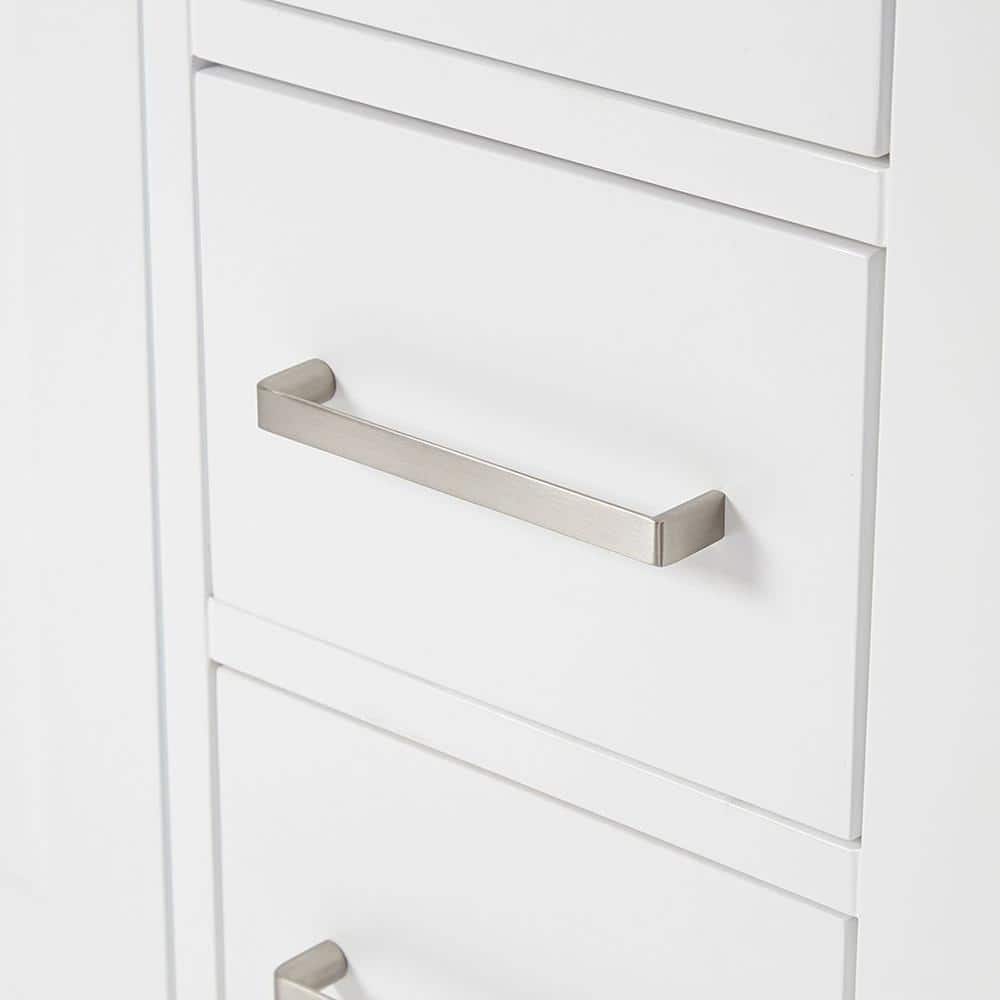 Cambridge 42'' White Wood Bathroom Vanity with Carrara Marble Top