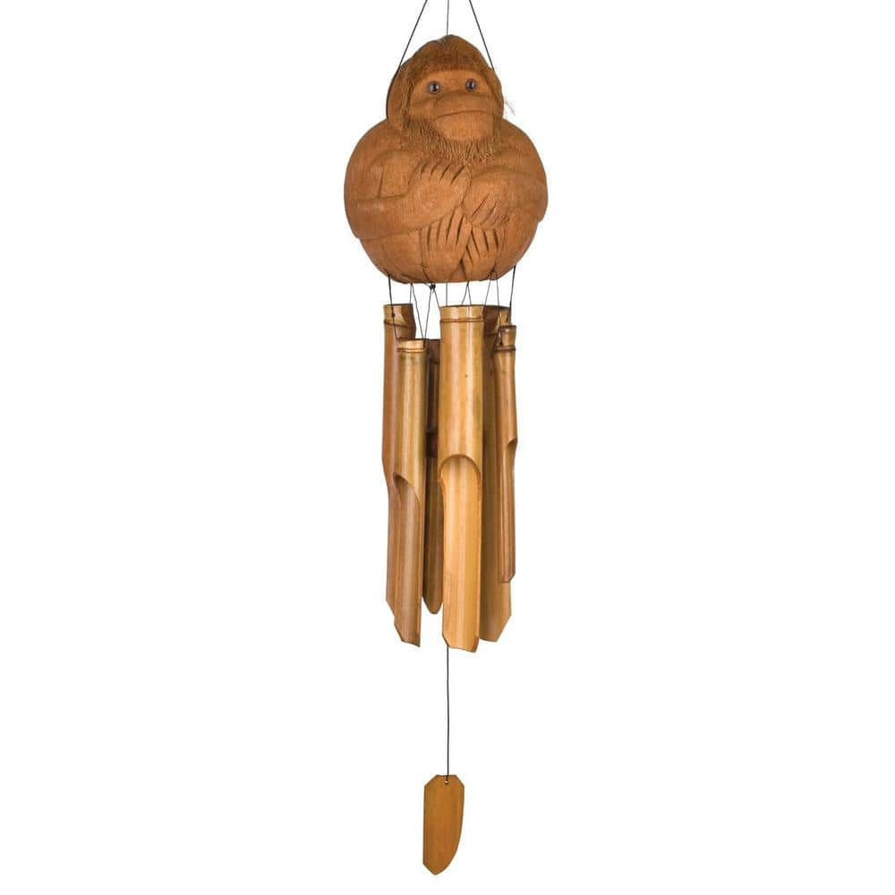 WOODSTOCK CHIMES Asli Arts Collection, Monkey Bamboo Chime, 32 in