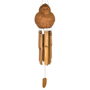 Asli Arts Collection, Monkey Bamboo Chime, 32 in. Wind Chime CMO305