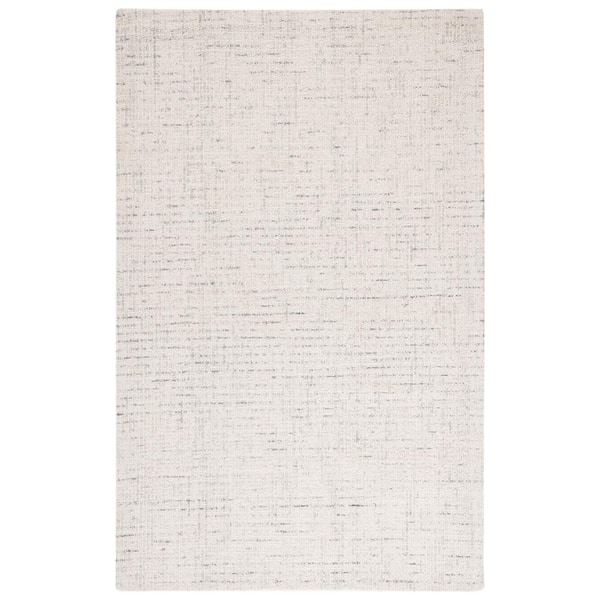 SAFAVIEH Abstract Ivory/Light Gray Doormat 2 ft. x 3 ft. Speckled Area Rug