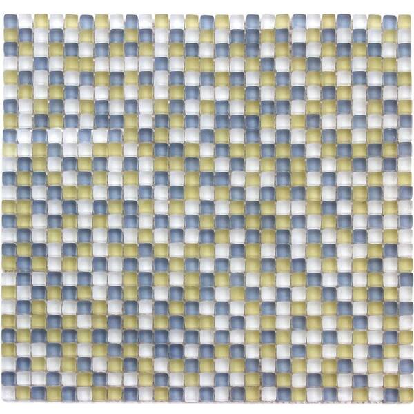 Solistone Atlantis Capri Multi 11-3/4 in. x 11-3/4 in. x 6.35 mm Frosted Glass Mosaic Wall Tile (9.58 sq. ft. / case)