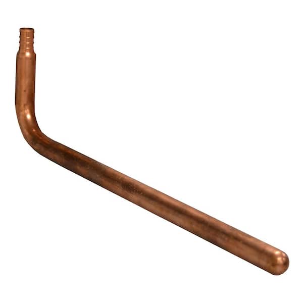 JONES STEPHENS 1/2 in. x 3-1/2 in. x 12 in. Crimp Pex (F1807) Copper Stub Out 90-Degree Elbow without Mounting Flange