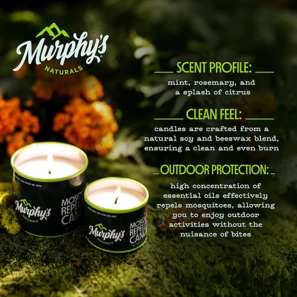 MURPHY'S NATURALS Citronella Mosquito Repellent Candles 30-Hour