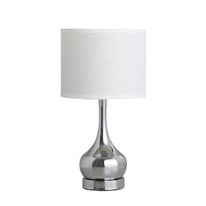 18.75 in. Corrine Polished Silver Mid Century Table Lamp