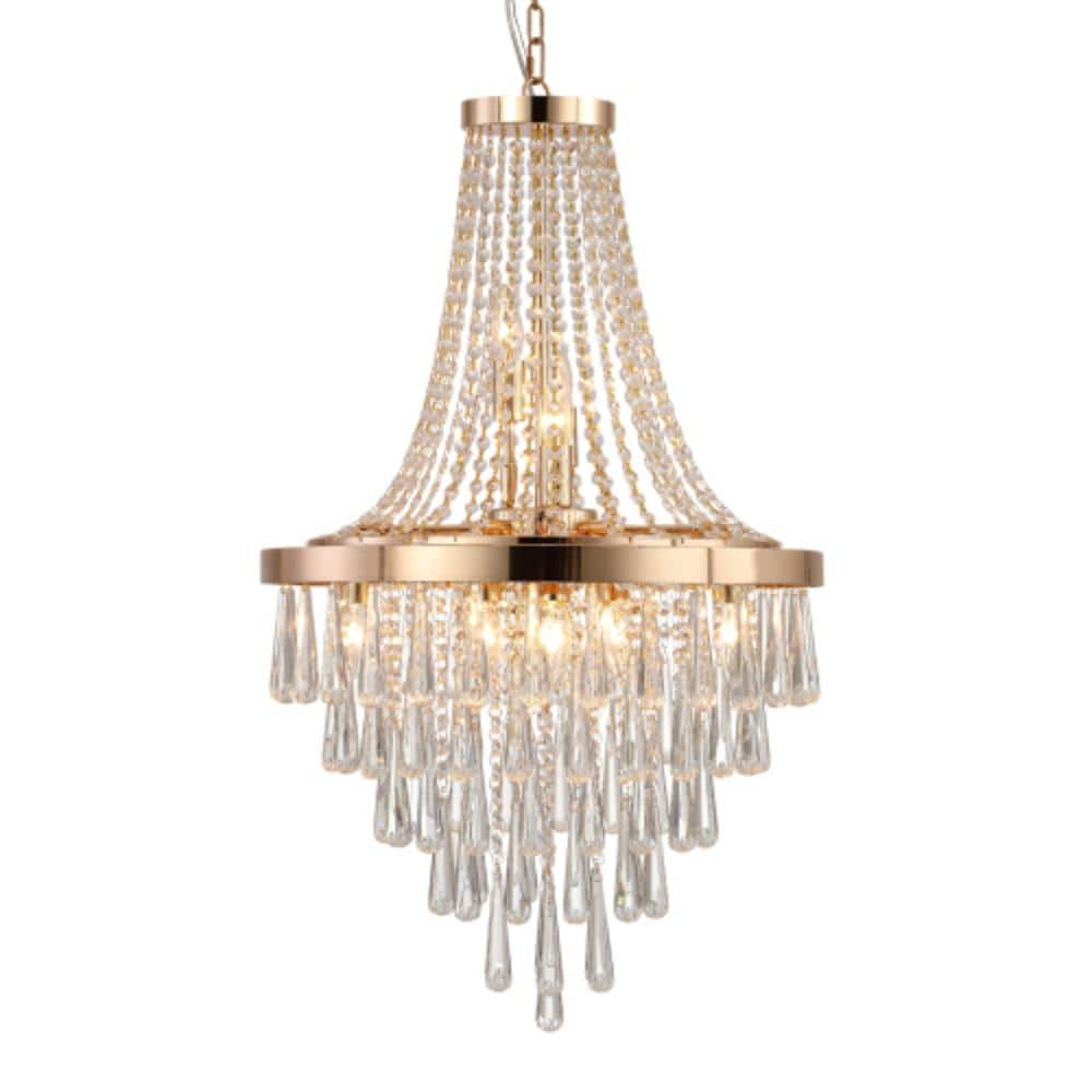 16-inch Luxury Crystal LED Chandelier - Modern Chandelier for Living Room, Dining Room and Bedroom price history on PriceWatchPro