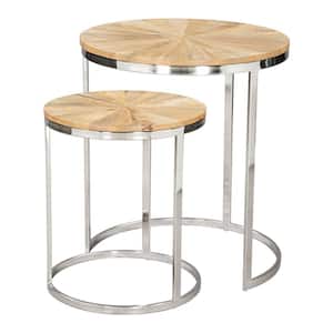 Bari Collection 17.9 in. Natural Round Mango Wood Coffee Table