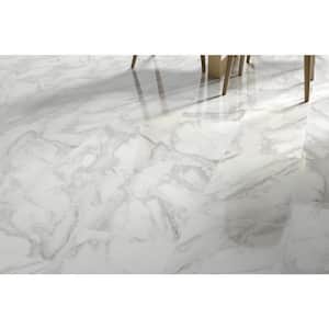 Swiss Ii Rhone 11.22 in. x 23.43 in. Polished Porcelain Stone Look Floor and Wall Tile (11.052 sq. ft./Case)