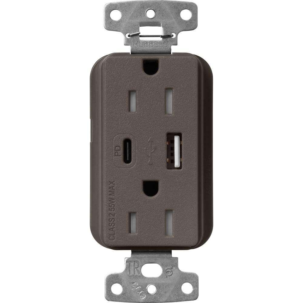 Claro 15 Amp Tamper Resistant USB Type A/C Duplex Receptacle, Decorator Style Outlet Satin Finish, SCR-15-ACTR-TF, Beige price history on PriceWatchPro