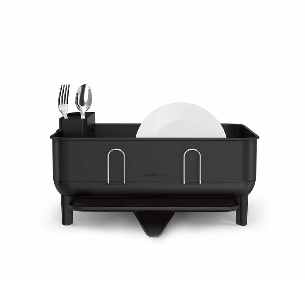 simplehuman Kitchen Dish Drying Rack with Swivel Spout