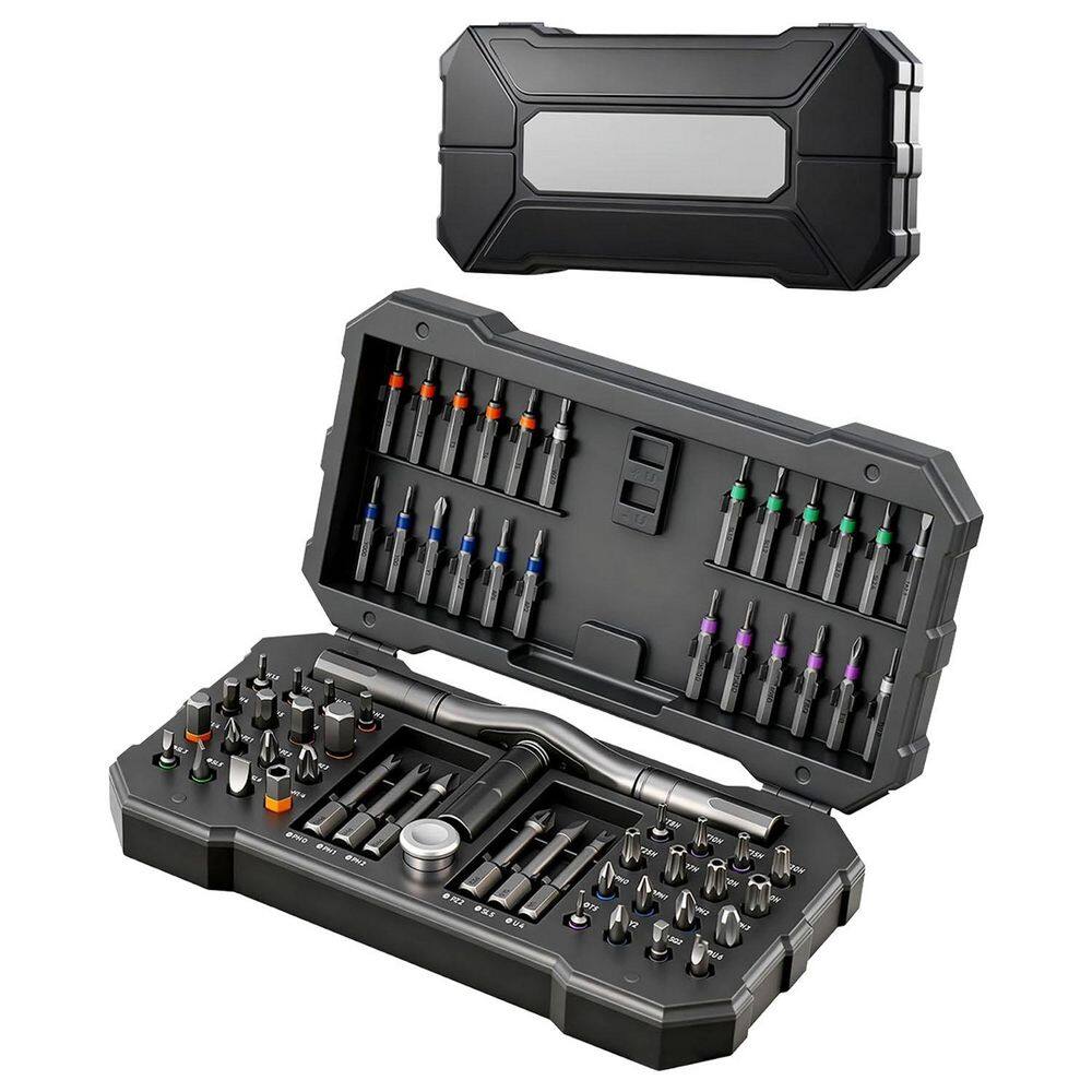 66 in 1 Magnetic Screwdriver Set with Ratcheting Detachable Handle, 62 S2 Steel Bits, Compact Case, Multi Bit Kit price history on PriceWatchPro