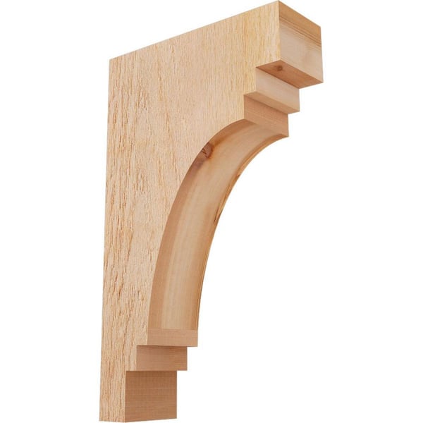 Ekena Millwork 4 in. x 12 in. x 20 in. Western Red Cedar Pescadero Rough Sawn Corbel