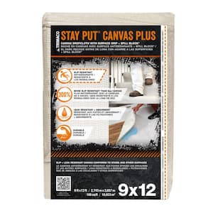 9 ft. x 12 ft. Stay Put Canvas Plus Drop Cloth