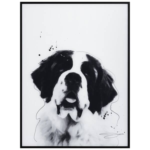 Empire Art Direct Beagle B and W Pet Paintings on Printed Glass