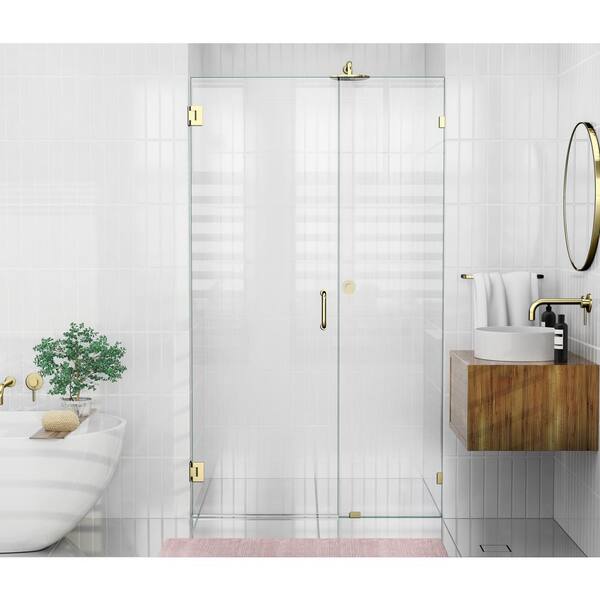 Glass Warehouse Illume 46.25 in. W x 78 in. H Wall Hinged Frameless