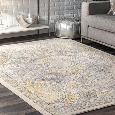Yellow Area Rugs The Home Depot, Grey And Gold Area Rugs