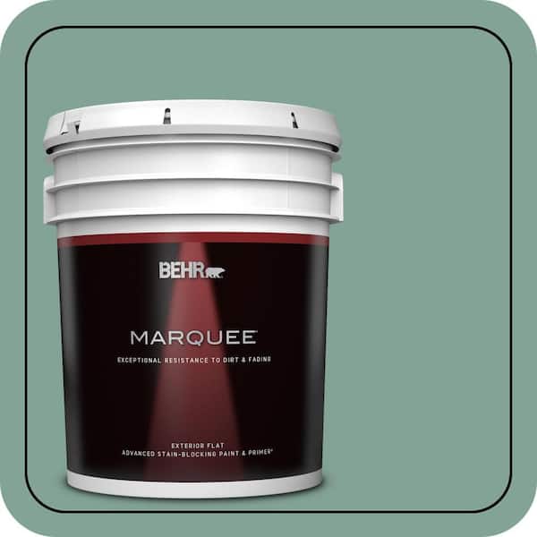 BEHR MARQUEE 5 gal. #470F-4 Aspen Aura Flat Exterior Paint & Primer