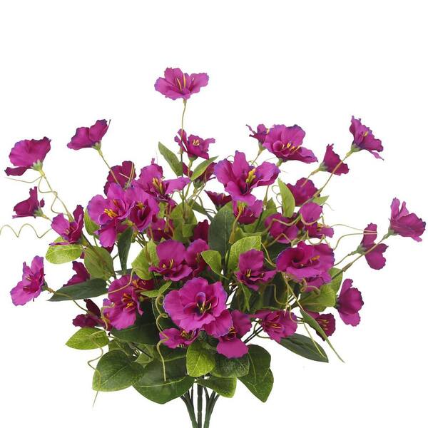 11.81 in. Artificial Fuchsia Color Family Outdoor UV Resistant