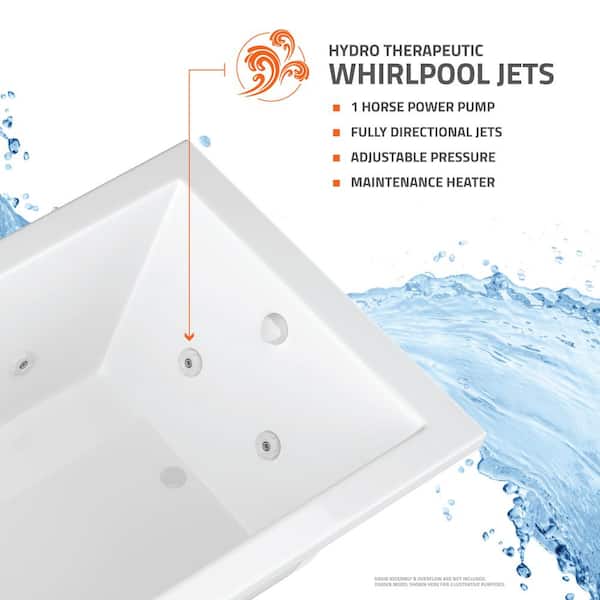 Universal Tubs Coral Series 59 in. x 32 in. Rectangular Whirlpool