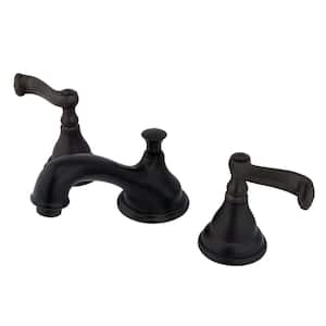 Royale 2-Handle 8 in. Widespread Bathroom Faucets with Brass Pop-Up in Oil Rubbed Bronze