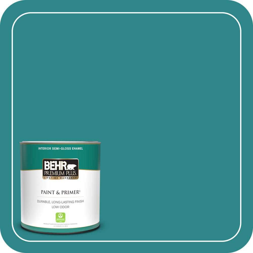 1 qt. #M460-6 Thai Teal Semi-Gloss Enamel Low Odor Interior Paint & Primer price history on PriceWatchPro
