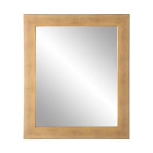 Medium Rectangle Gold Contemporary Mirror (38 in. H x 32 in. W)