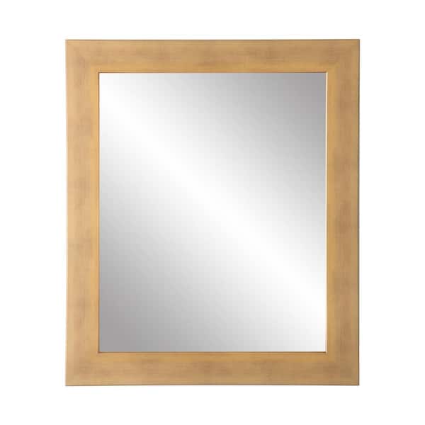 BrandtWorks Medium Rectangle Gold Contemporary Mirror (36 in. H x 32 in. W)