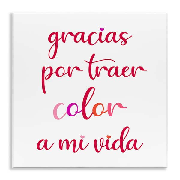 Stupell Industries Thanks for Bringing Color by SD Graphics Studio Unframed Wall Plaque Typography Graphic Art Print 12 in. x 12 in.