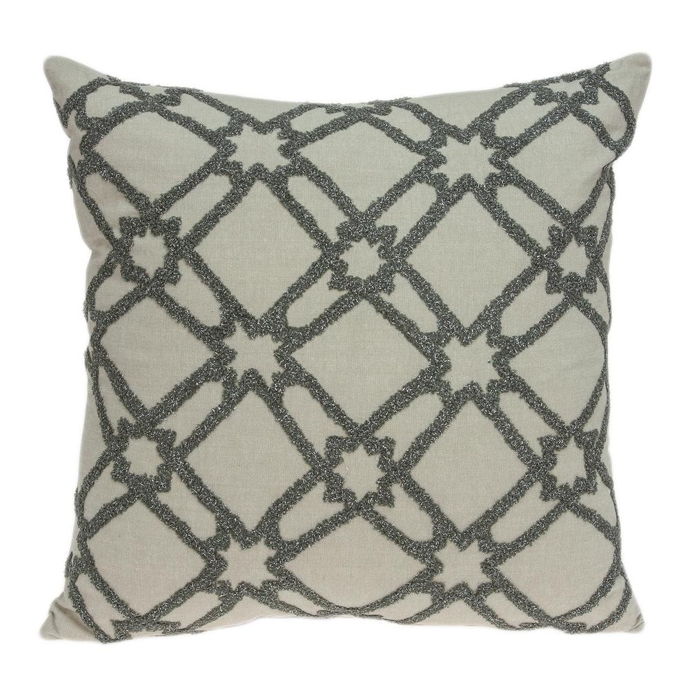 Cora Beige Throw Pillow