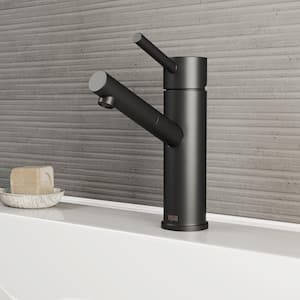 Noma Single Handle Single-Hole Bathroom Faucet in Matte Black