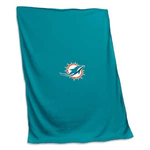 Miami Dolphins Teal Polyester Sweatshirt Blanket